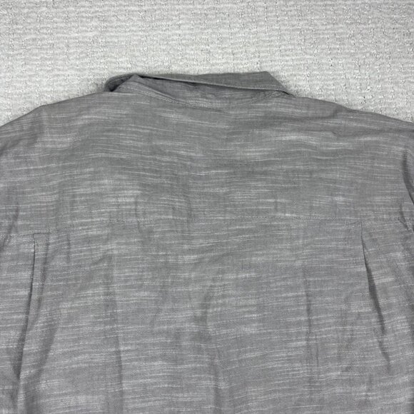 Woolrich Button Down Shirt Men's Large Short Sleeve Summer Outdoor Retro Gray - Picture 14 of 16